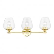  17473-02 - 3 Light Polished Brass Vanity Sconce