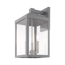  20584-80 - 3 Lt Nordic Gray Outdoor Wall Lantern