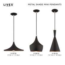  41185-04 - 1 Lt Black Mini Pendant