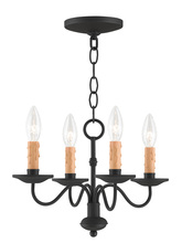  4464-04 - 4 Light Black Mini Chandelier