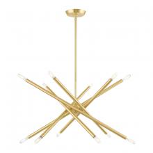  46776-12 - 12 Lt Satin Brass Chandelier