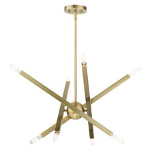  46985-01 - 8 Lt Antique Brass Chandelier