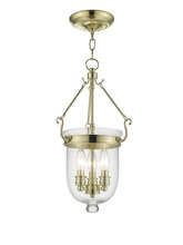  5063-02 - 3 Light Polished Brass Chain Lantern