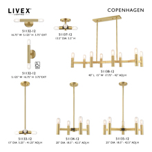  51133-12 - 3 Lt Satin Brass Mini Chandelier