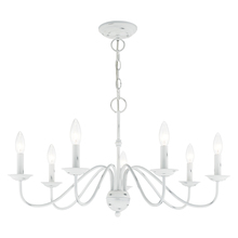  52167-60 - 7 Lt Antique White Chandelier