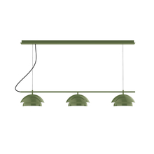 Montclair Light Works CHDX445-22-C27 - 3-Light Linear Axis Chandelier