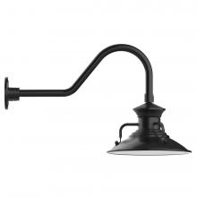  GNB142-41-L12 - 12" Homestead shade, LED Gooseneck Wall Mount, Black