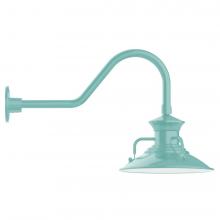  GNB142-48-L12 - 12" Homestead shade, LED Gooseneck Wall Mount, Sea Green