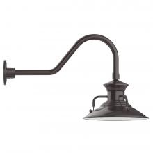  GNB142-51-L12 - 12" Homestead shade, LED Gooseneck Wall Mount, Architectural Bronze