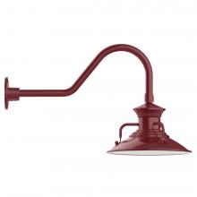  GNB142-55-L12 - 12" Homestead shade, LED Gooseneck Wall Mount, Barn Red