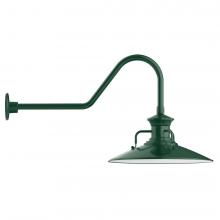  GNC143-42-L13 - 18" Homestead shade, LED Gooseneck Wall Mount, Forest Green