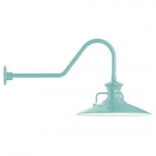  GNC143-48-L13 - 18" Homestead shade, LED Gooseneck Wall Mount, Sea Green