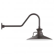  GNC143-51-L13 - 18" Homestead shade, LED Gooseneck Wall Mount, Architectural Bronze