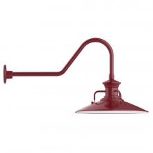  GNC143-55-L13 - 18" Homestead shade, LED Gooseneck Wall Mount, Barn Red