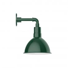  GNM115-42-L12 - 10" Deep Bowl shade, LED Straight Arm Wall Mount, Forest Green