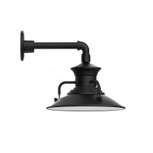  GNN142-41-L12 - 12" Homestead shade, LED Straight Arm Wall Mount, Black