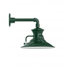  GNN142-42-L12 - 12" Homestead shade, LED Straight Arm Wall Mount, Forest Green