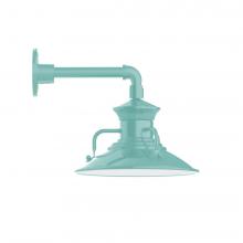  GNN142-48-L12 - 12" Homestead shade, LED Straight Arm Wall Mount, Sea Green