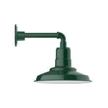  GNN182-42-L12 - 12" Warehouse shade, LED Straight Arm Wall Mount, Forest Green