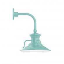  GNT142-48-L12 - 12" Homestead shade, LED Curved Arm Wall Mount, Sea Green