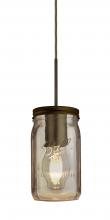  1JC-MILO4SM-EDIL-BR - Besa Pendant Milo 4 Bronze Smoke 1x5W LED Filament