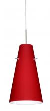  1JT-4124RM-SN - Besa Cierro Pendant Satin Nickel Ruby Matte 1x100W Medium Base