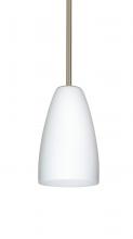  1TT-151107-SN - Besa Stem Riva 9 Pendant Satin Nickel Opal Matte 1x75W Medium Base