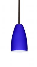  1TT-1511CM-LED-BR - Besa Riva 9 LED Pendant 1Tt Cobalt Blue Matte Bronze 1x9W LED