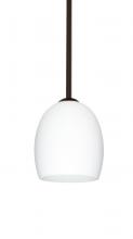  1TT-169707-BR - Besa Lucia Stem Pendant Bronze Opal Matte 1x75W Medium Base