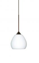  1XT-560507-BR - Besa Pendant Tay Tay Bronze Opal Matte 1x50W Halogen