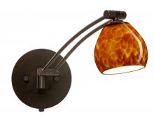  1WW-560518-BR - Besa Wall Tay Tay Bronze Amber Cloud 1x50W Halogen Gy6.35