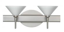  2SW-117607-LED-SN - Besa Wall Kona Satin Nickel White 2x5W LED