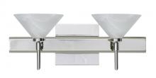  2SW-117652-LED-CR-SQ - Besa Wall With SQ Canopy Kona Chrome Marble 2x5W LED