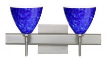  2SW-177986-LED-SN-SQ - Besa Wall With SQ Canopy Mia Satin Nickel Blue Cloud 2x5W LED