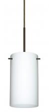  B-440407-MED-BR - Besa Stilo 7 Pendant For Multiport Canopy Bronze Opal Matte 1x40W B10 Med