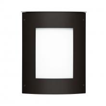  MOTO13SQ-WA-LED-BK - Besa Outdoor Moto 13 Square Black White Acrylic 2x5W LED