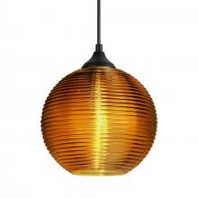  OP-461682-LED-BK - Besa Kristall 8 Pendant Black Amber 1x9W LED