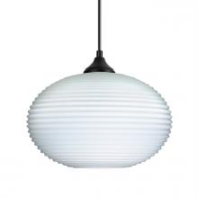  OP-491207-LED-BK - Besa Pendant Pape 10 Bronze Opal Ribbed 1x9W LED