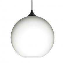  OP-COCO1207-LED-BK - Besa Coco 12 Pendant, Opal Matte, Black Finish, 1x9W LED