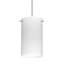  RXP-4404KR-LED-SN-L - Besa Stilo 7 Pendant Chalk Satin Nickel 1x5W LED, 15Ft. Cord