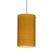  RXP-4404OK-LED-SN-L - Besa Stilo 7 Pendant Oak Satin Nickel 1x5W LED, 15Ft. Cord