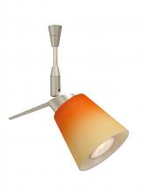 Besa Lighting SP-5042OP-06-SN - Besa Spotlight With 6" Stem Canto 3 Satin Nickel Bicolor Orange/Pina 1x35W Halogen Mr