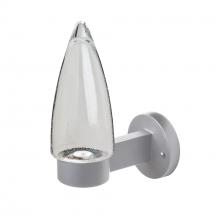  SULUCL-WALL-LED-SL - Sulu Outdoor Sconce, Clear Bubble, Silver Finish, 1x4W LED