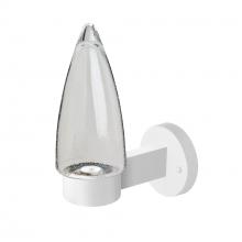  SULUCL-WALL-LED-WH - Sulu Outdoor Sconce, Clear Bubble, White Finish, 1x4W LED