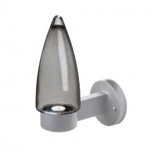  SULUSM-WALL-LED-SL - Sulu Outdoor Sconce, Smoke Bubble, Silver Finish, 1x4W LED