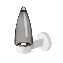  SULUSM-WALL-LED-WH - Sulu Outdoor Sconce, Smoke Bubble, White Finish, 1x4W LED