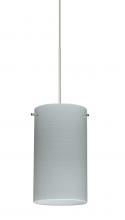  X-4404KR-SN-L - Besa Stilo 7 Pendant for Multiport Canopy Satin Nickel Chalk 1x50W Halogen, 15Ft. Cord