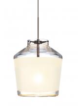  XP-PIC6WH-BR - Besa Pendant Pica 6 Bronze White Sand 1x50W Halogen