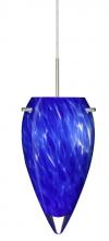  1JT-412586-SN - Besa Juli Pendant Satin Nickel Blue Cloud 1x100W Medium Base