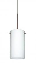  1XC-440407-LED-BR - Besa Stilo 7 Pendant Opal Matte Bronze 1x5W LED